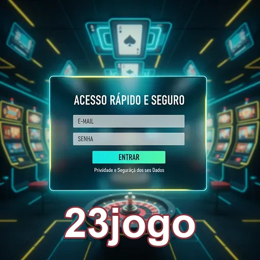 Tela de login para acesso rápido na plataforma 23jogo.