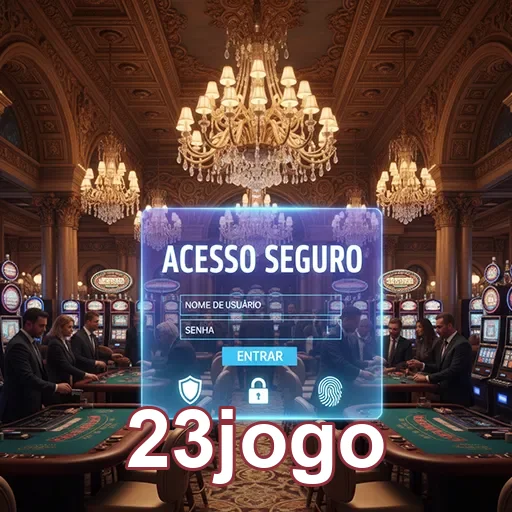 Tela de login seguro do 23jogo, destacando acesso VIP.
