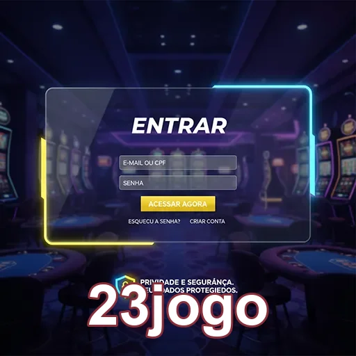 Tela de acesso ao 23jogo com campos de login.