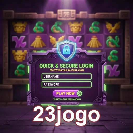 Tela de login do aplicativo 23jogo para jogos VIP.