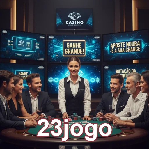 Jogadores se divertem em mesa de cassino no 23jogo.
