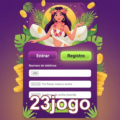 Tela de login do aplicativo 23jogo destacando acessibilidade.