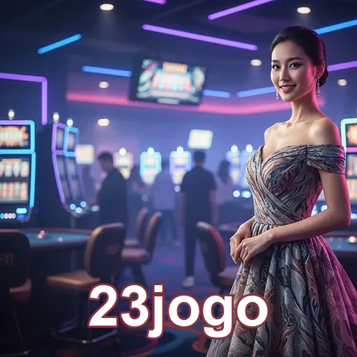 Usuária em ambiente de cassino móvel no 23jogo.