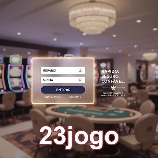 Tela de login da plataforma 23jogo para apostas e slots.