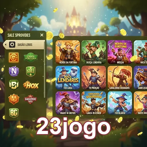 Interface de jogos VIP e slots no site 23jogo.