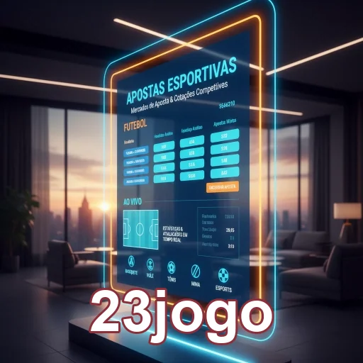 Interface do 23jogo com dados de apostas esportivas.