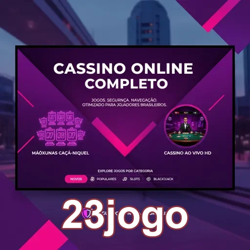 Tela do 23jogo mostrando opções de jogos completos.