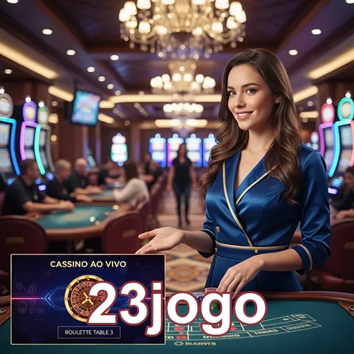 Atraente dealer no cassino ao vivo do 23jogo.