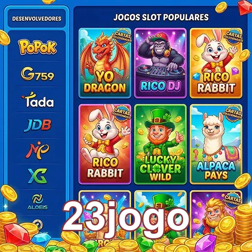 Variedade de slots populares disponíveis na 23jogo.