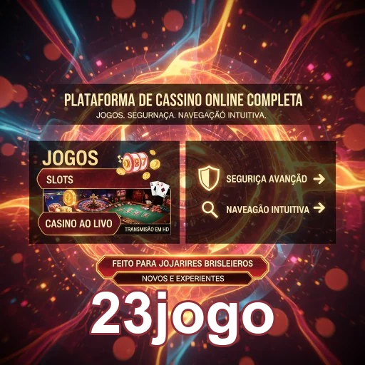Interface do 23jogo destacando jogos e segurança na navegação.