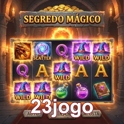 Interface do 23jogo com o slot 'Segredo Mágico' destacado.