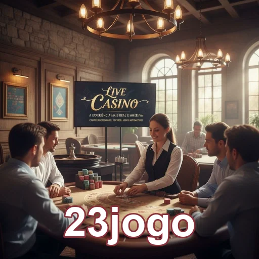 Jogadores interagindo em cassino ao vivo na 23jogo.