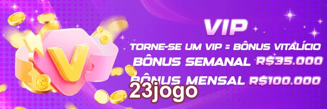 Imagem destacando serviços VIP e bônus no 23jogo.